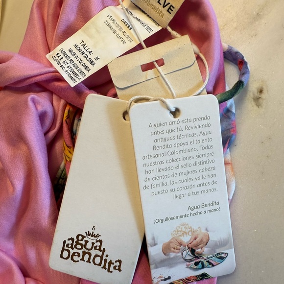 Agua Bendita Pink Fabric with Tags - Picture 4 of 5